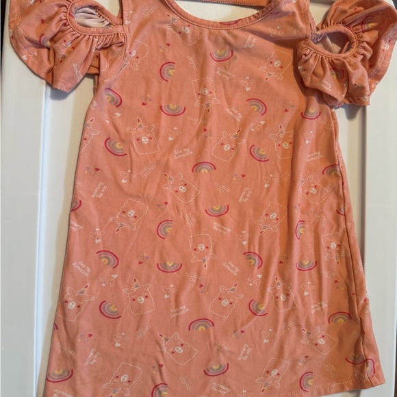 Jessica Simpson Peach Dress with Rainbow and Animal Print - Picture 1 of 2